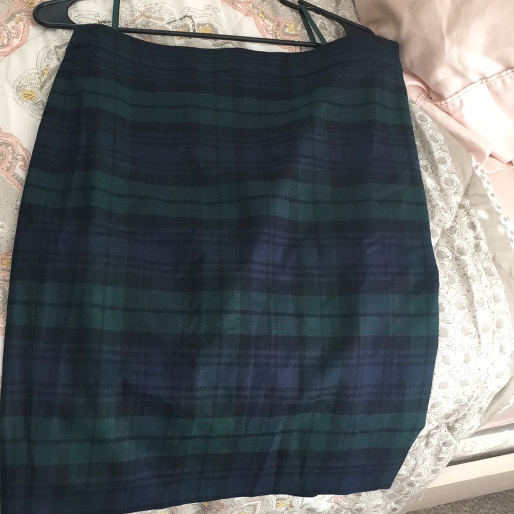 J. Crew Blackwatch plaid pencil skirt size 8